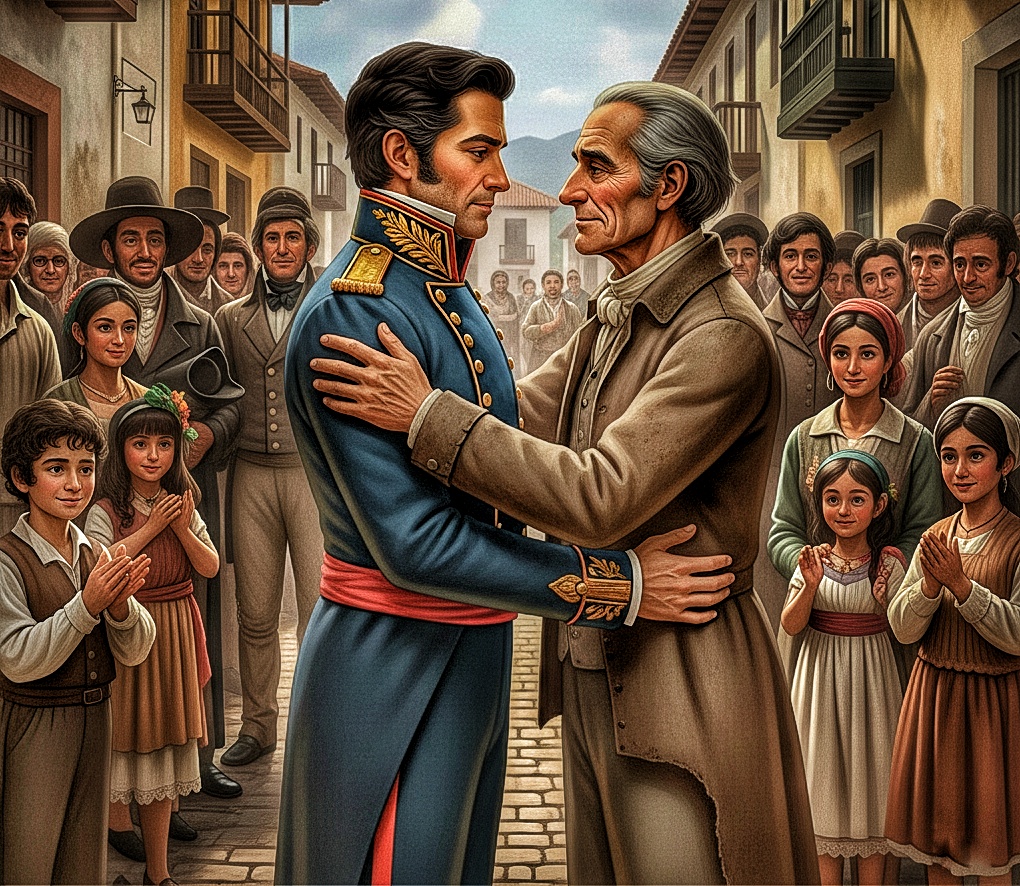 Encuentro entre Simón Bolívar y Simón Rodríguez